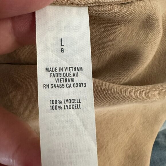 Aerie Sleeveless Utility Romper Playsuit Tan Large Safari Coastal Minimalist - Picture 15 of 16